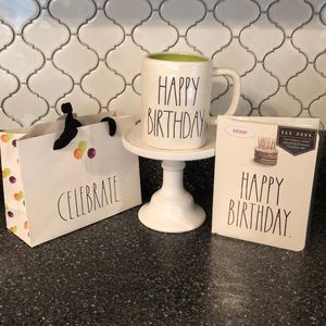 New Rae Dunn HAPPY BIRTHDAY🎂 mug bag & card.